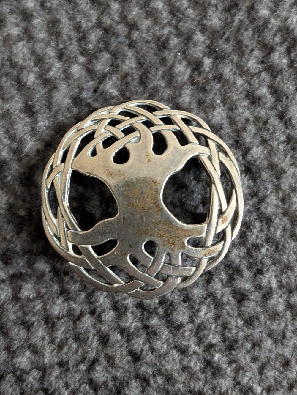 Vintage Sterling Silver Celtic Knot Irish Tree of Life Brooch Pin